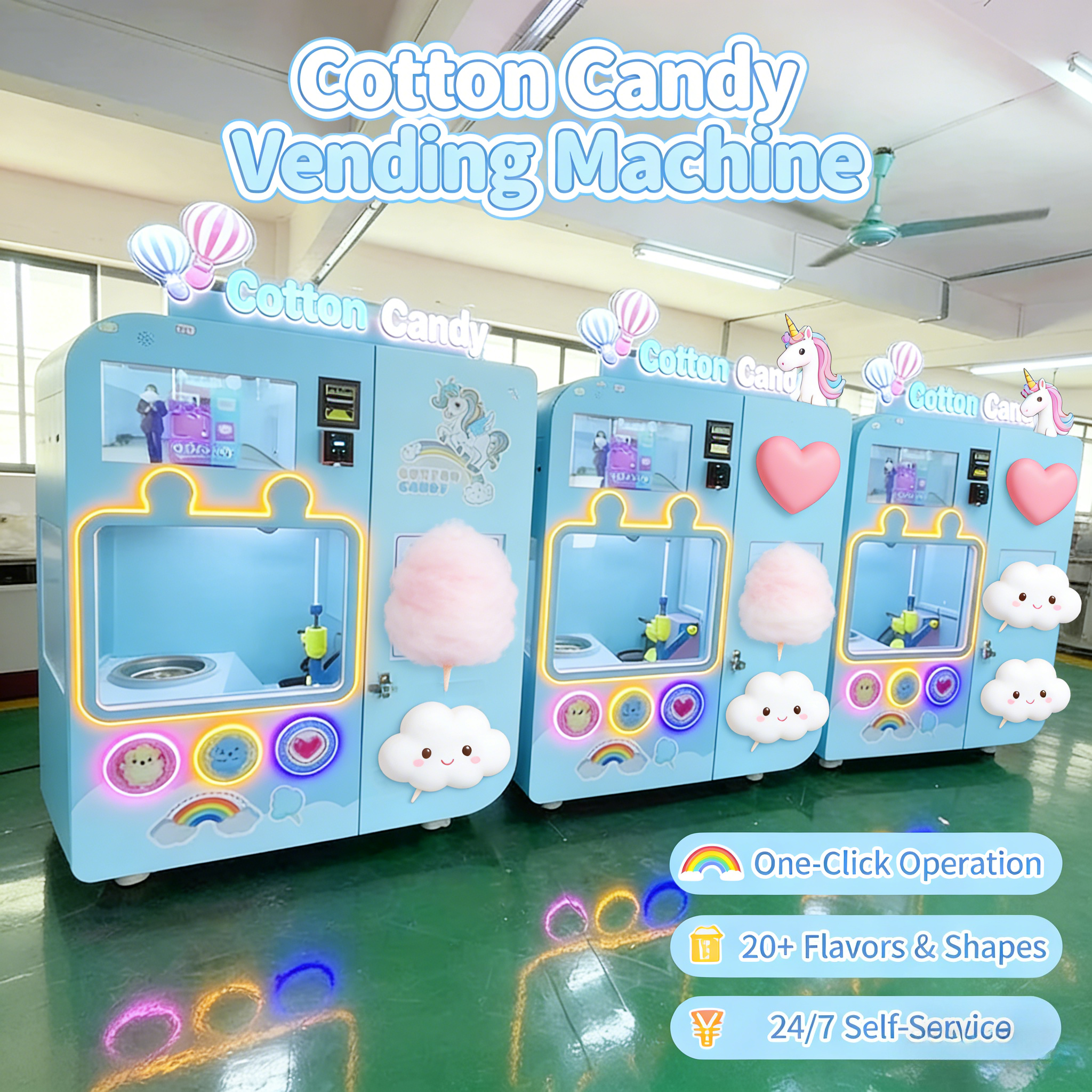 Candy Vending Machine - Mesin Penjual Permen Kapas Otomatis yang