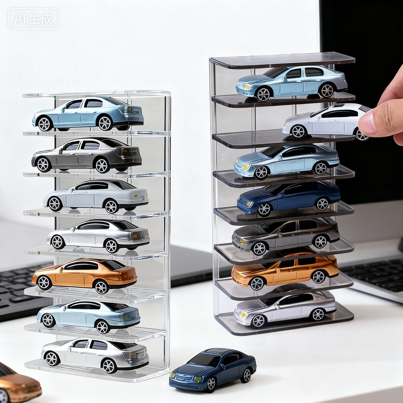Racing Arcade Cabinet - Kotak Display Mobil Mainan Akrilik, Kotak