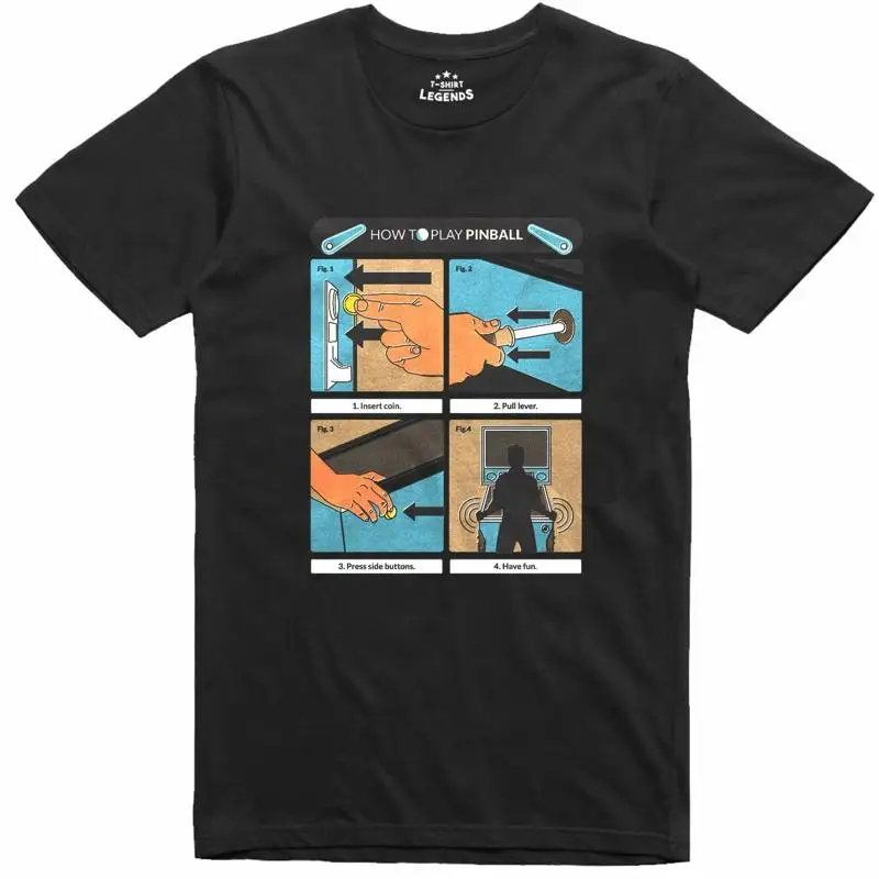 Pinball Machine - Kaos Pria Desain Instruksi Mesin Pinball