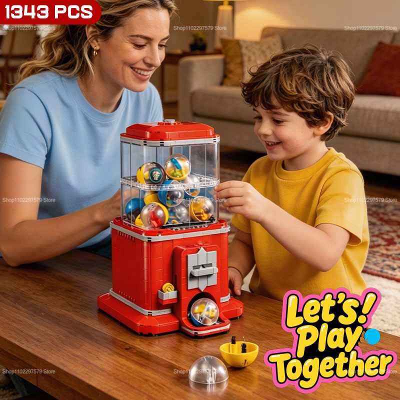 Arcade Games Vending - 1343 PCS Set Blok Bangunan Mesin