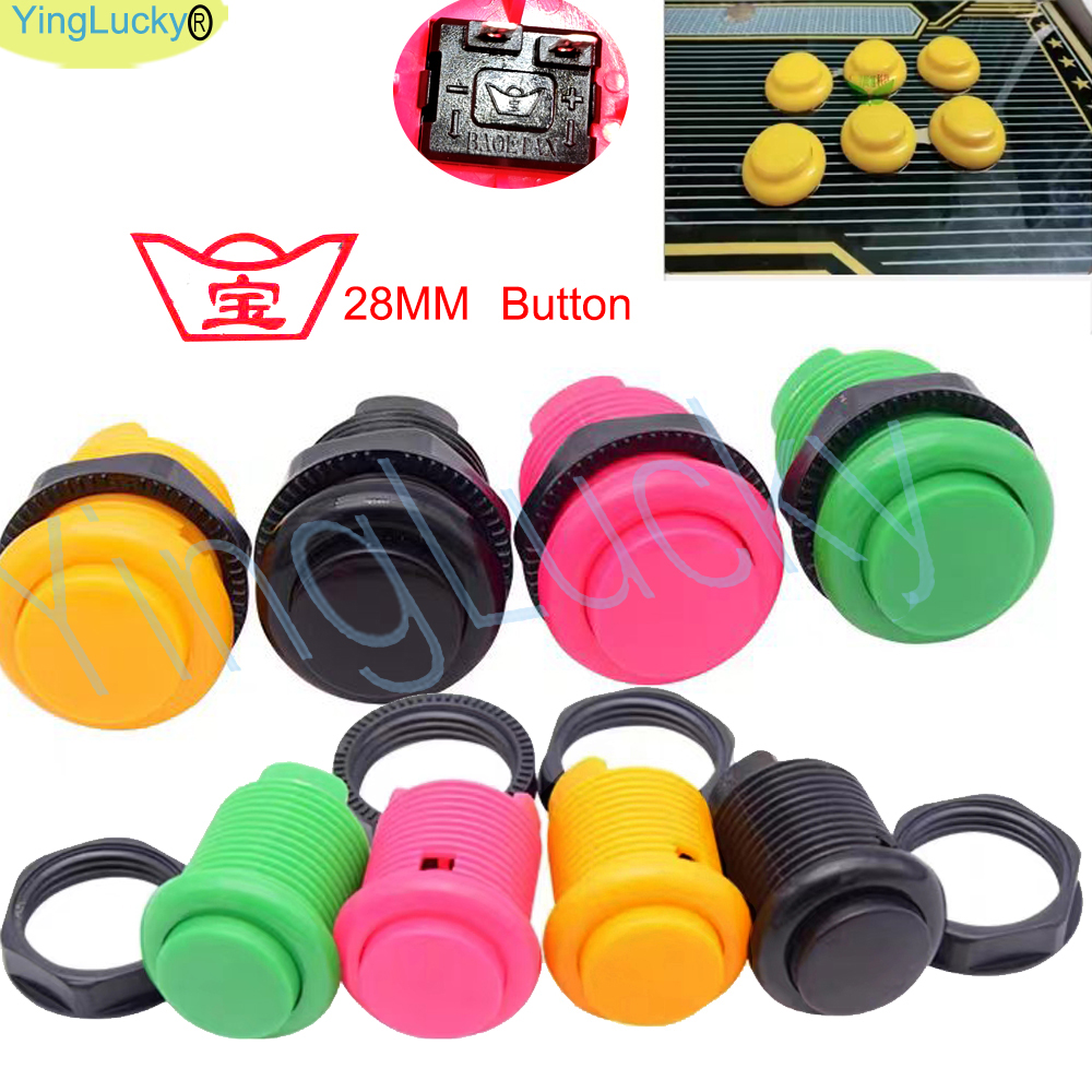 Coin Pusher Machine - 50 Buah Tombol Arcade 28Mm 24Mm