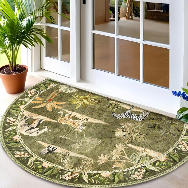 Dance Pad Machine - Karpet Lantai Setengah Lingkaran Motif Alam