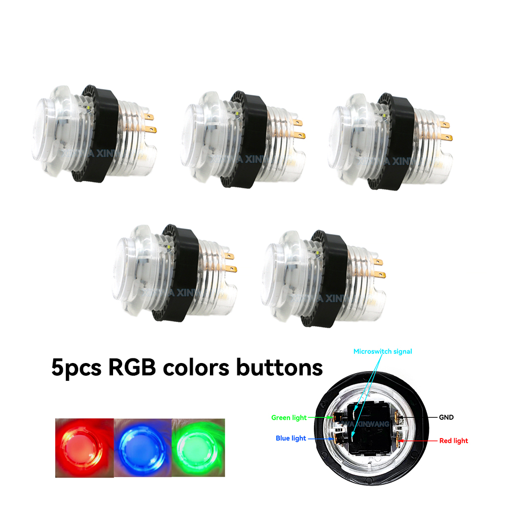 Coin Pusher Machine - 5 Buah/10 Buah Tombol Tekan LED