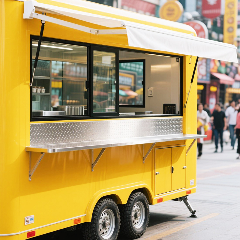 Hot Dog Vending Cart - Gerobak Makanan Komersial untuk Penjualan Es