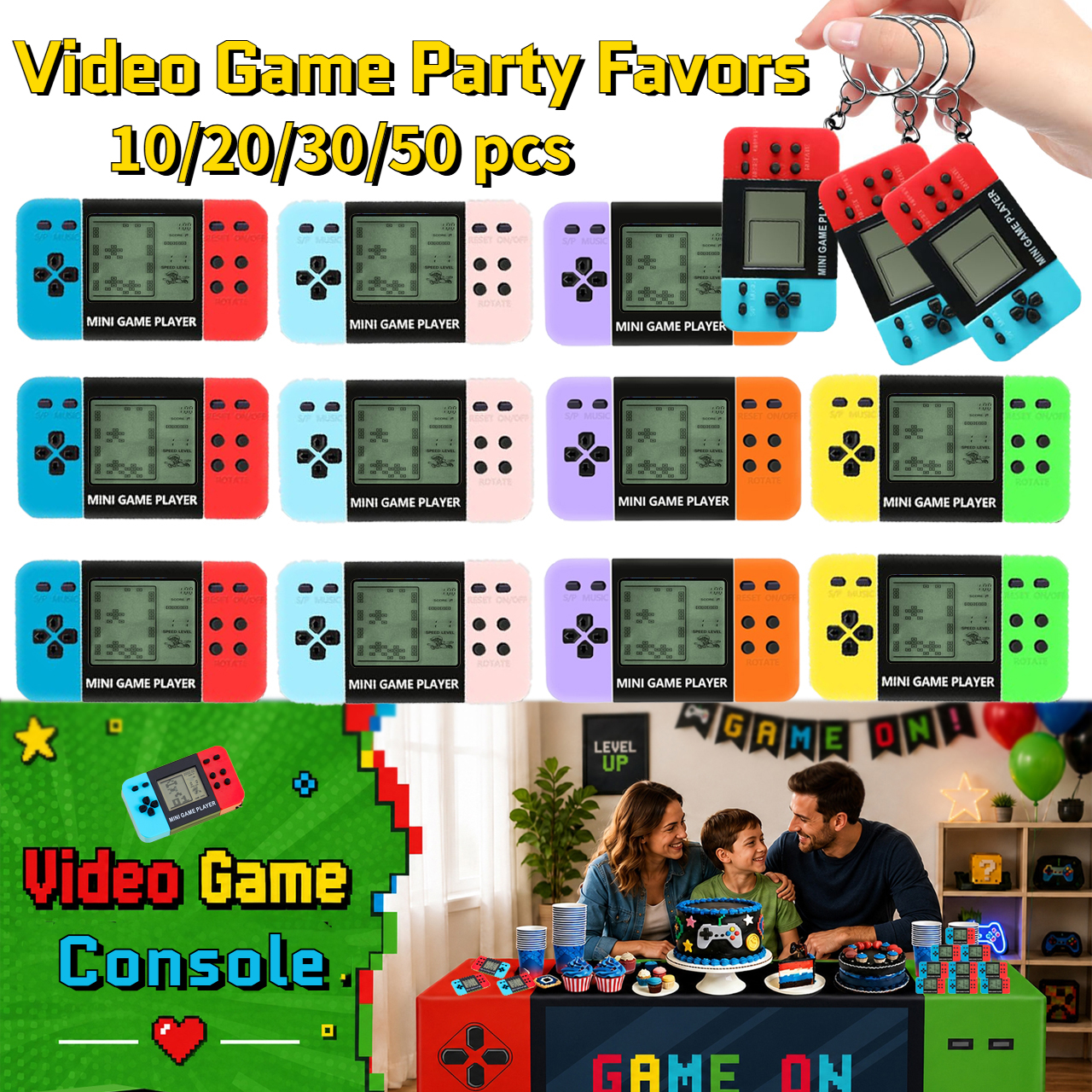 Arcade Game Jackpot - 10-120 Buah Permainan Genggam Mini Anak-anak,