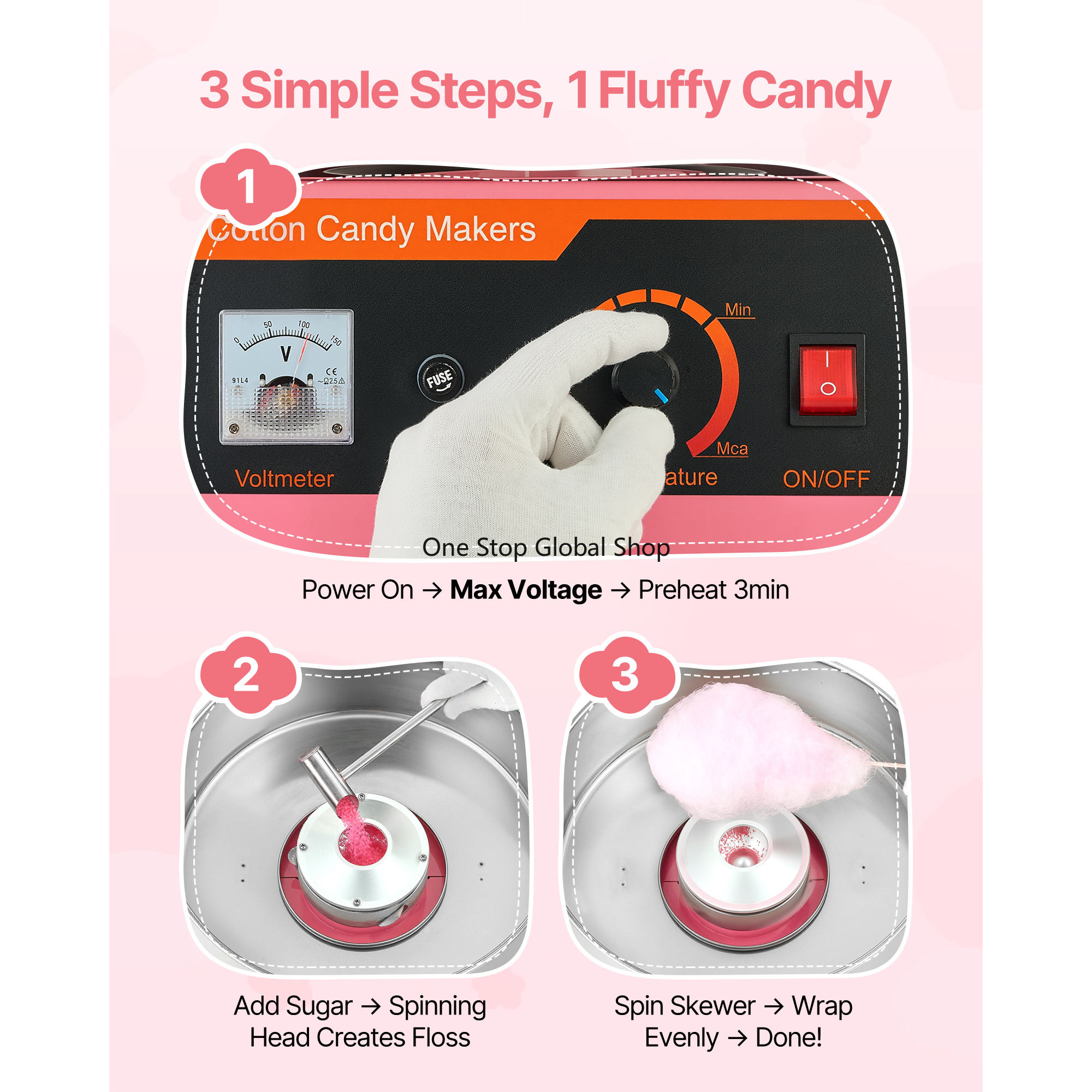 Mesin Pembuat Gula Kapas Komer - Candy Floss Machine ulasan dan harga