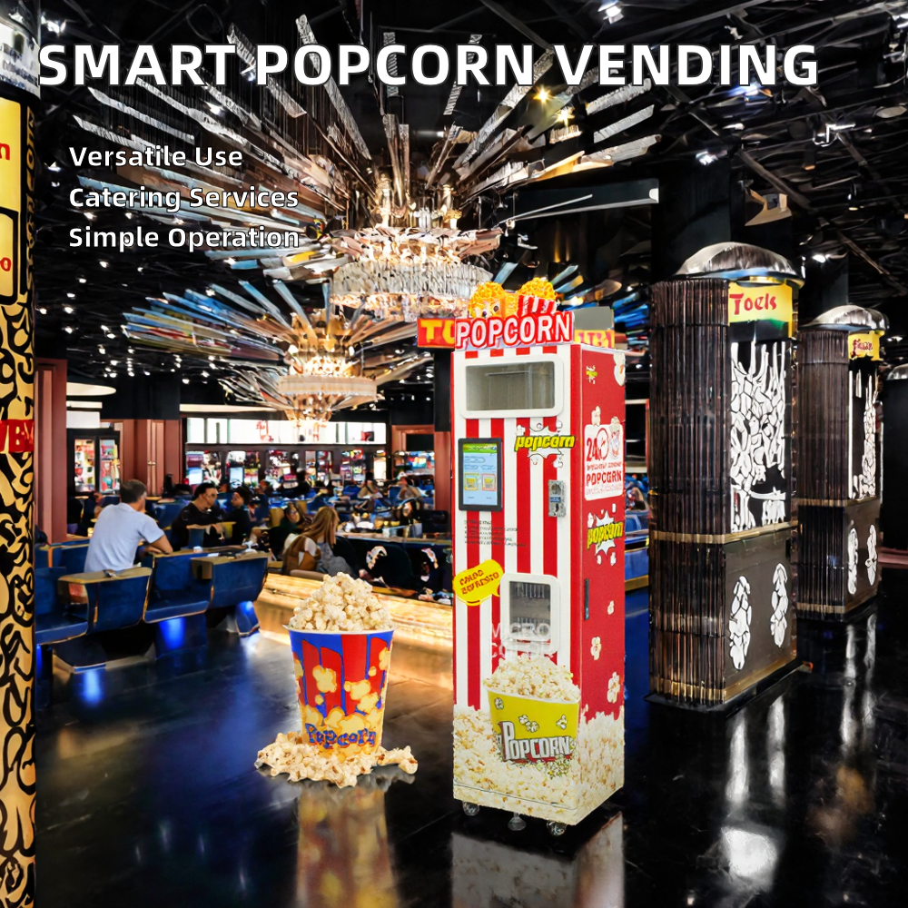 Mesin Penjual Popcorn Otomatis - Bill Acceptor Vending ulasan dan harga