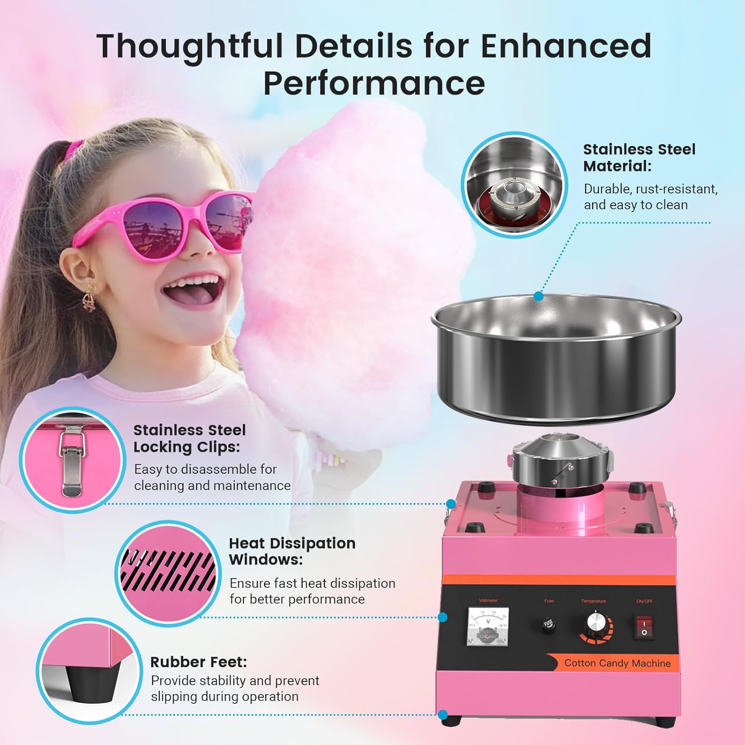 Mesin Pembuat Gula Kapas Listr - Candy Floss Machine ulasan dan harga