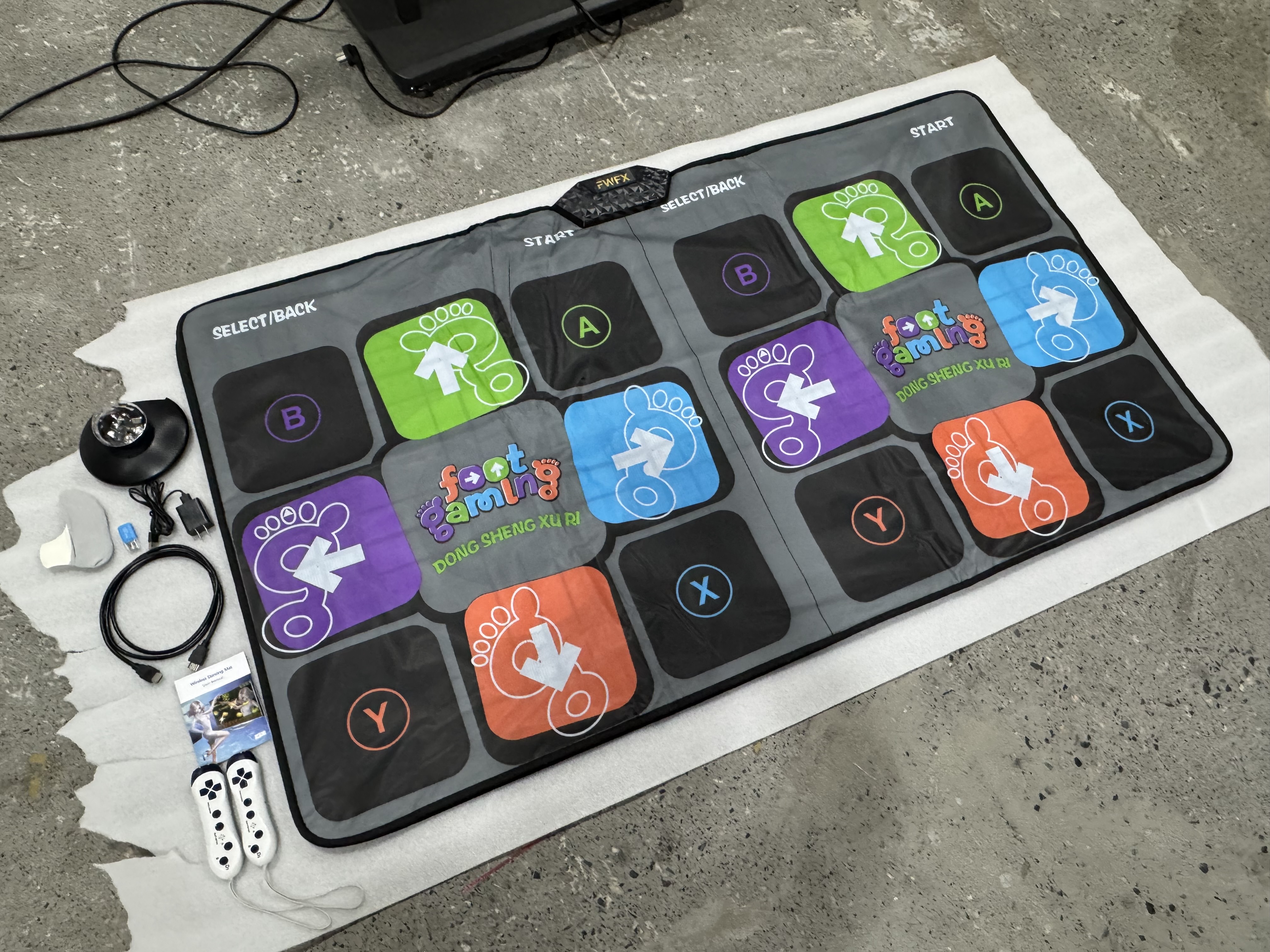 Matras Dansa Nirkabel HDMI Dua - Dance Pad Machine ulasan dan harga