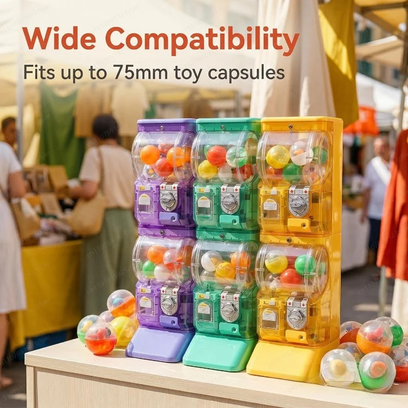 Mesin Gashapon Dua Tingkat Put - Arcade Vending & Laundry Revenue ulasan dan harga