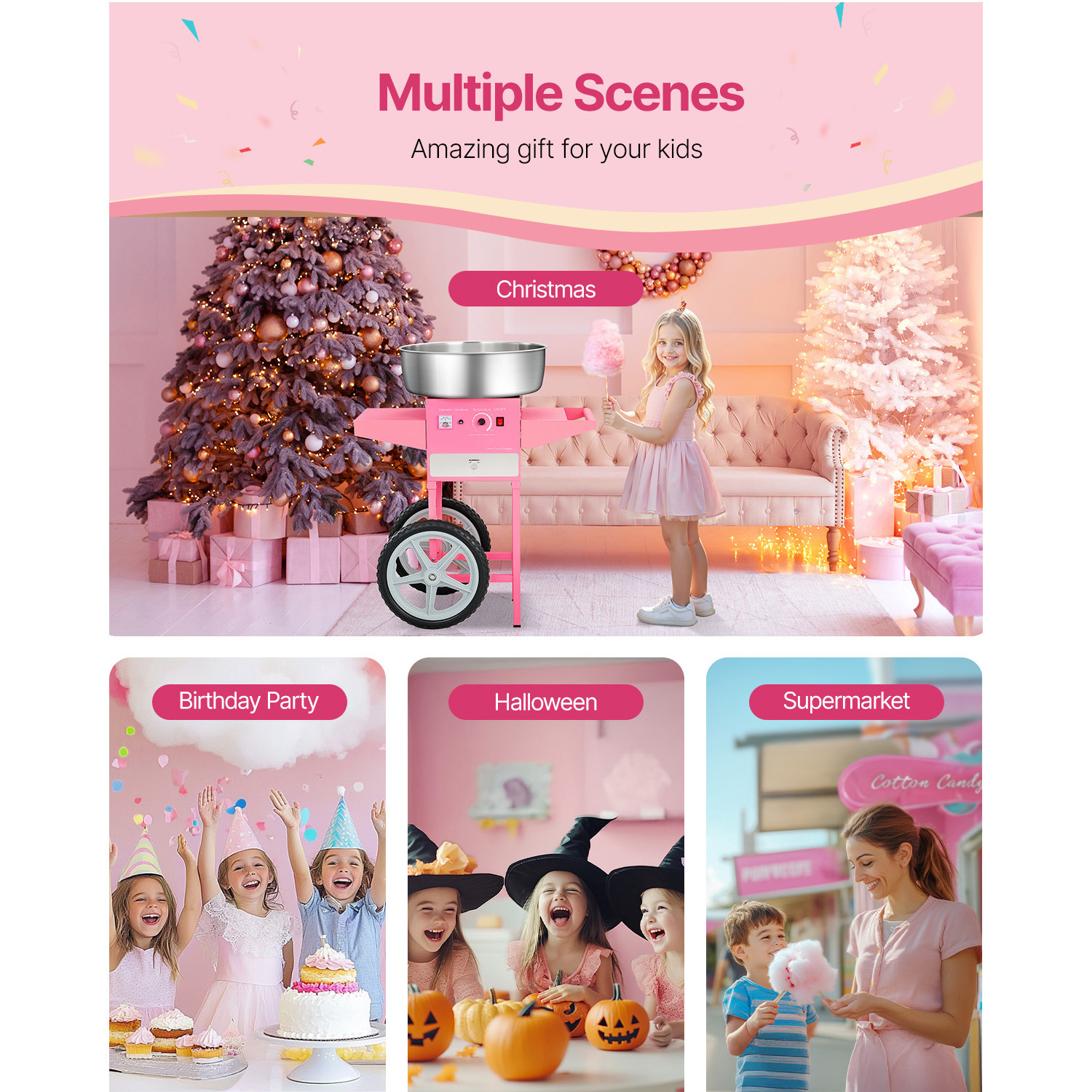 Mesin Pembuat Gula Kapas Listr - Candy Floss Machine ulasan dan harga