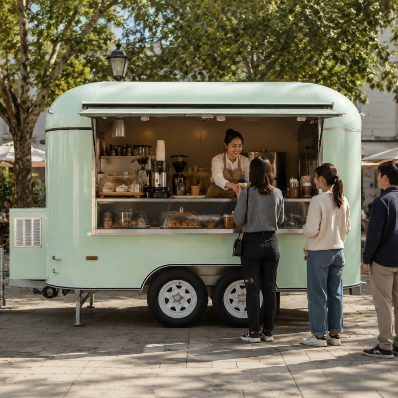 Gerobak Makanan Trailer Mobile - Hot Dog Vending Cart ulasan dan harga