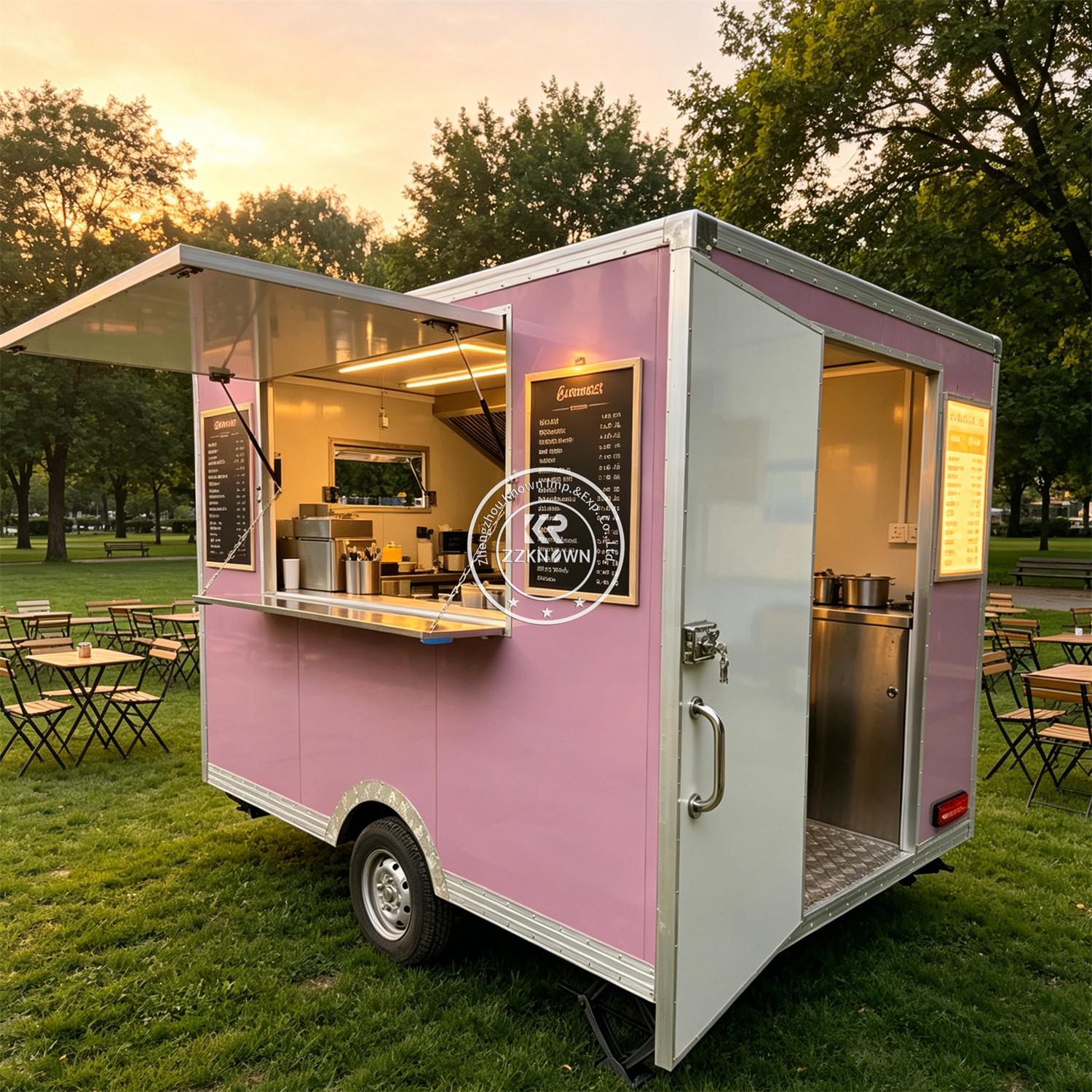 Gerobak Makanan Jalanan Kustom - Hot Dog Vending Cart ulasan dan harga