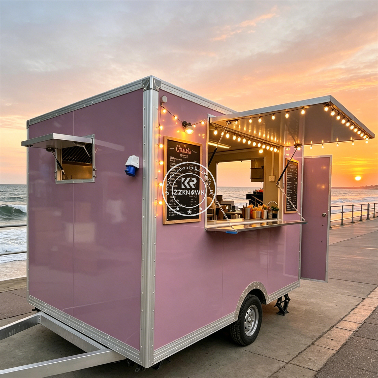 Gerobak Makanan Jalanan Kustom - Hot Dog Vending Cart ulasan dan harga